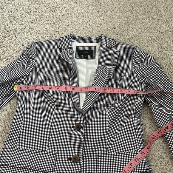 J. Navy and Burgundy Rhodes Micro Check Cotton Blazer, 0 - Picture 13 of 16